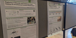 Poster at the HRI Image showing two of our posters at the HRI